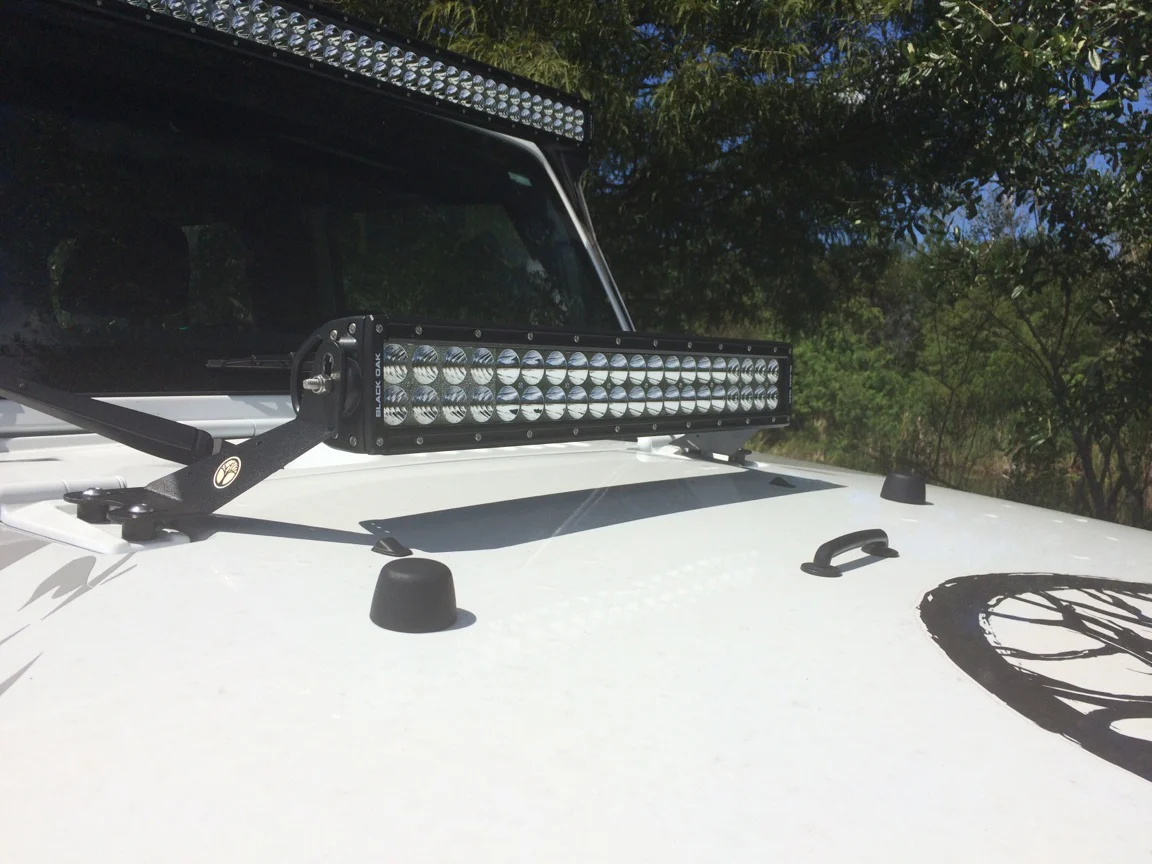 (07-17) Jeep JK - 20" Double Row Hood Mount Kit - Image 3