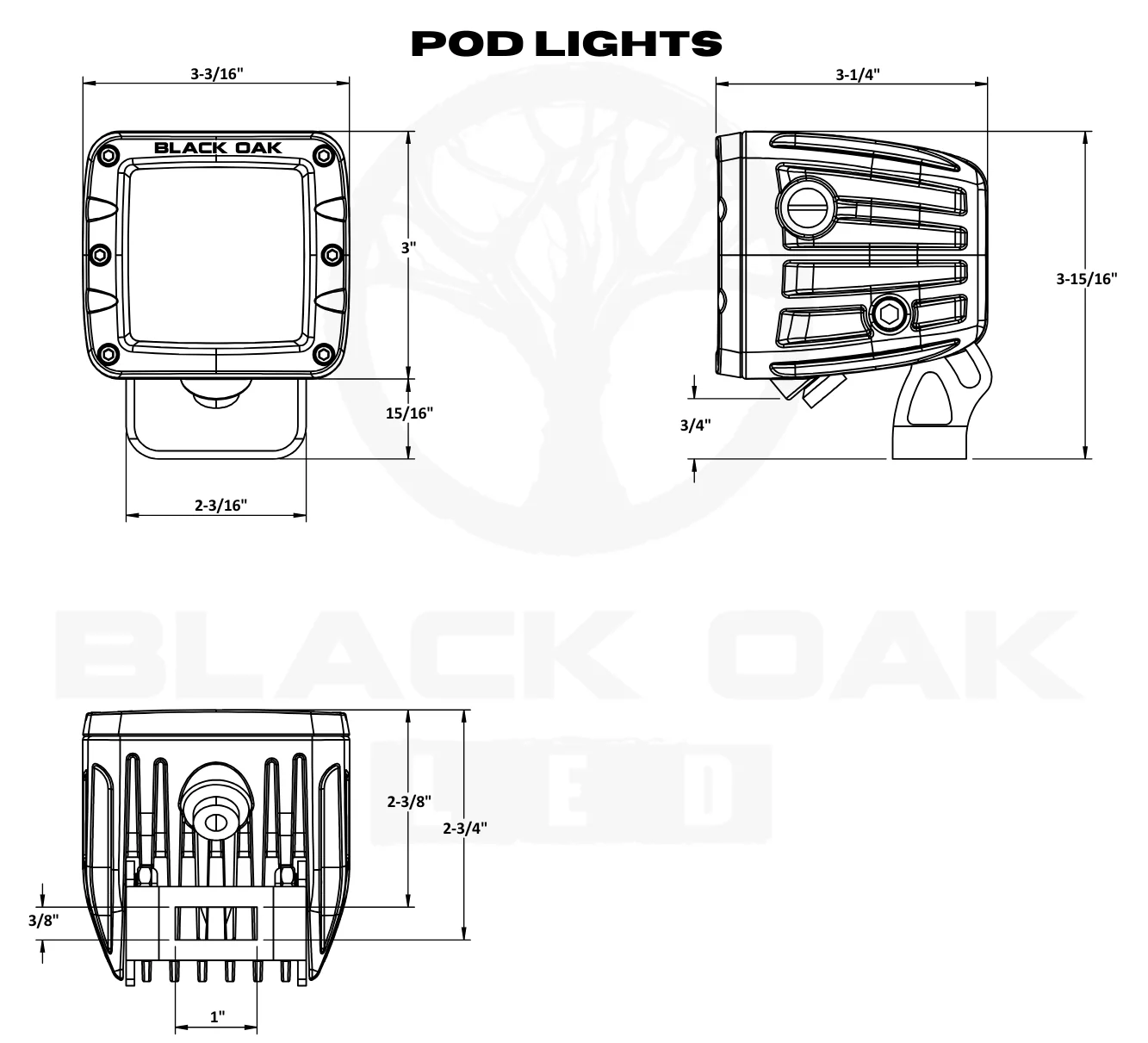 GoPOD™ - Suction Cup Flood Light - Black Oak LED Pro Series 3.0 - Image 3